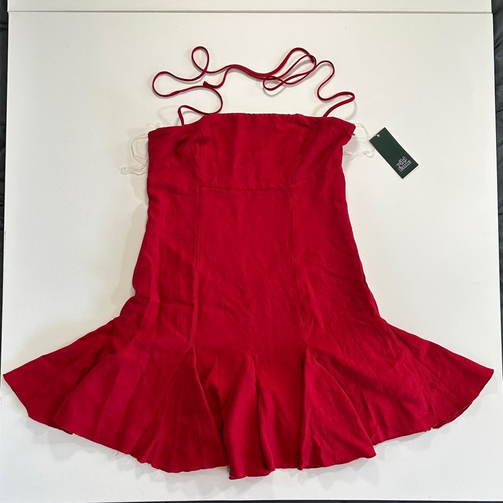Wild Fable Women's Godet Halter Mini A-Line Dress